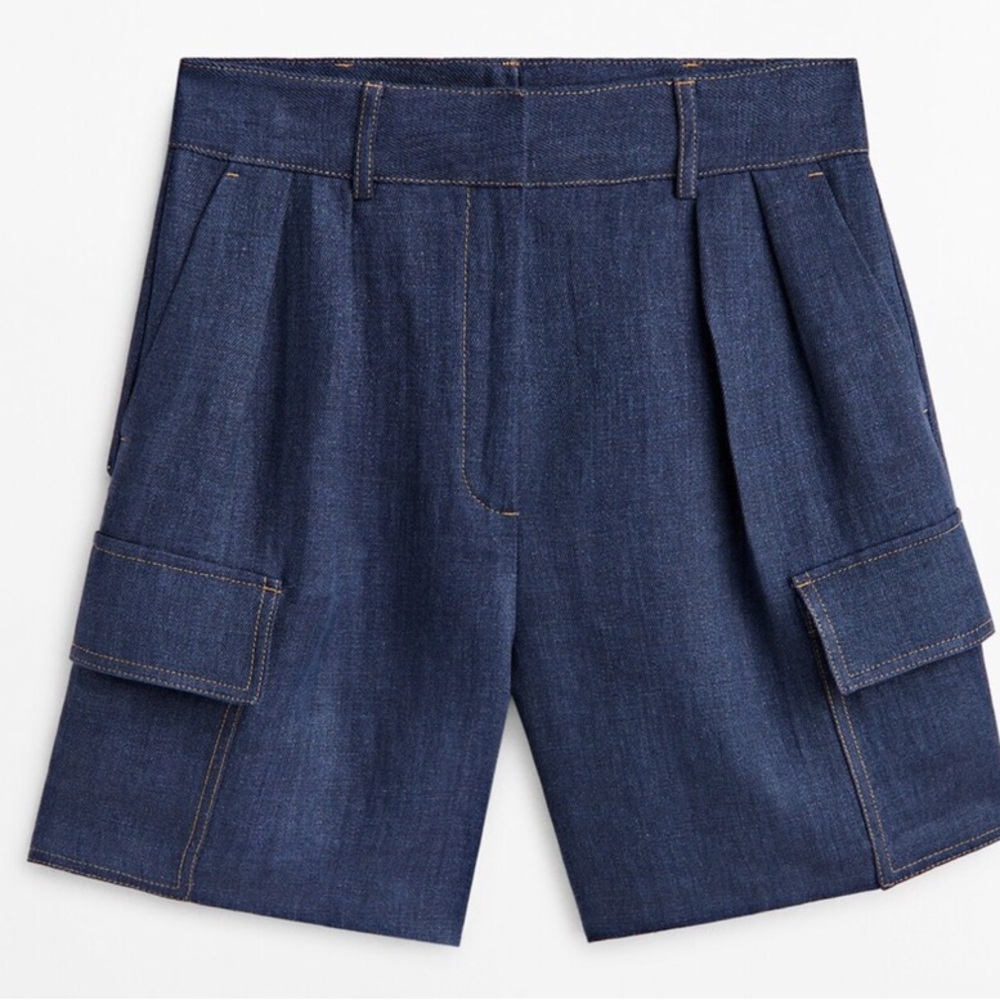 Massimo Dutti Linen cargo shorts